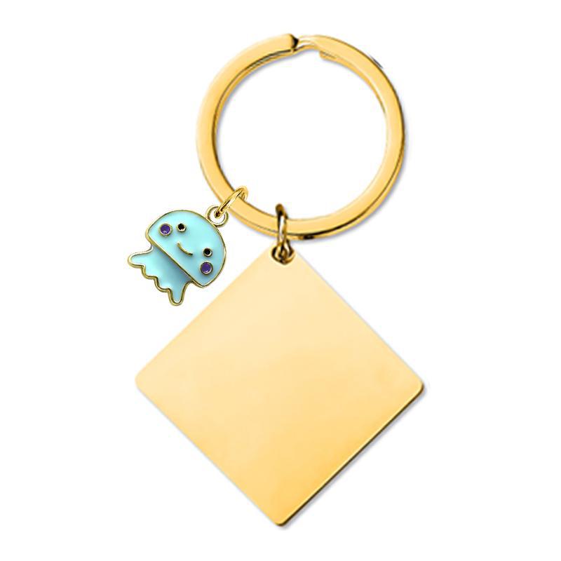 Wholesale Square Metal Keychain